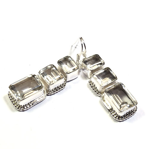 Crystal Silver Earrings