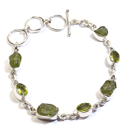 Peridot Silver Bracelet
